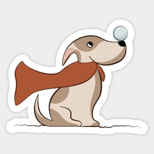 Superhero Dog Sticker